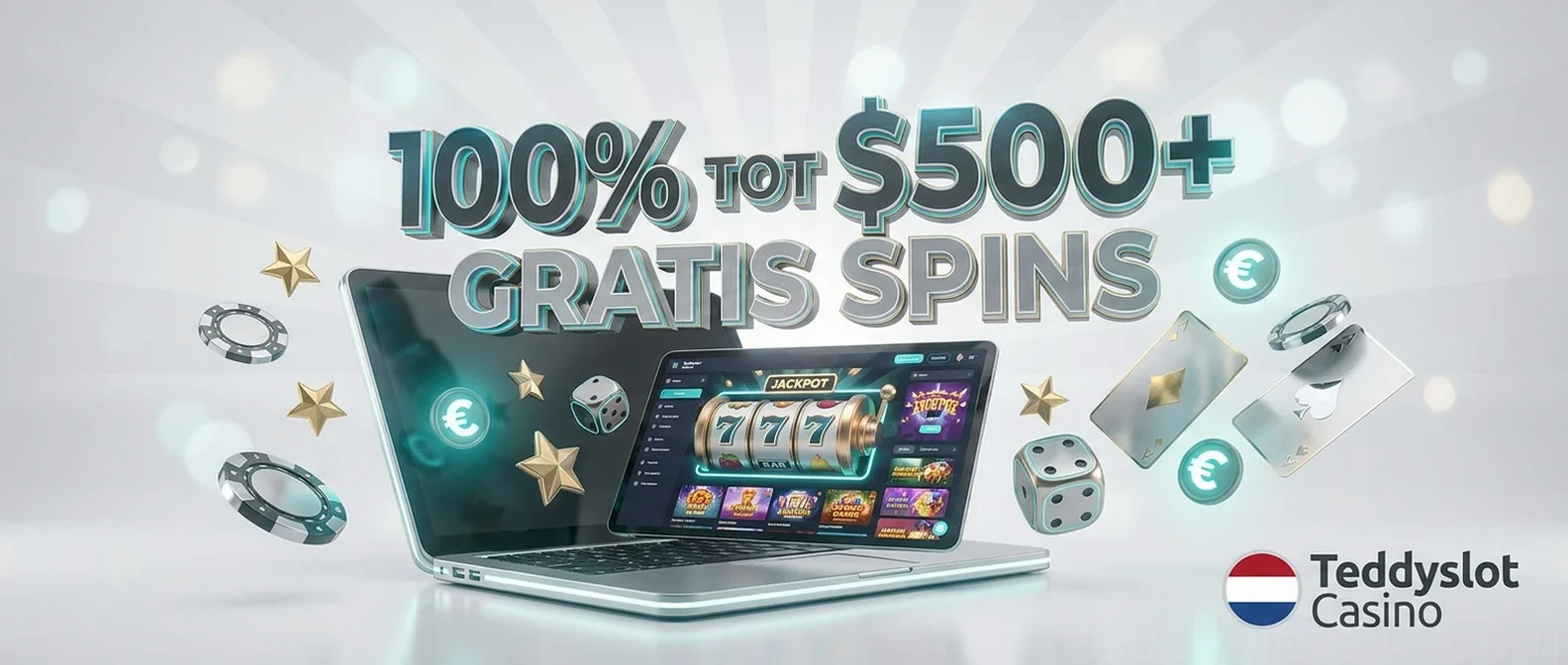 100% TOT $500+ GRATIS SPINS